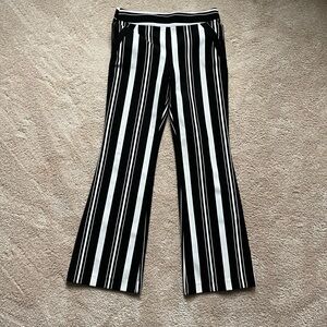 INC Black and White Striped Pants